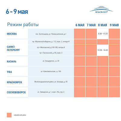 График работы 9 мая 2023 года 