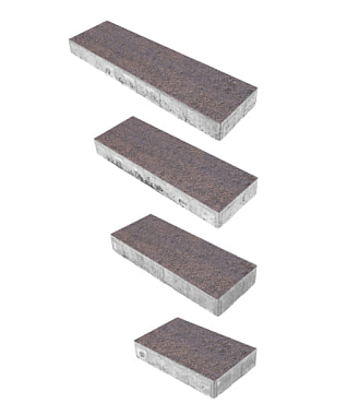 Тротуарная плитка СТОУНВУД - Стоунвуд Венге, комплект из 4 видов плит